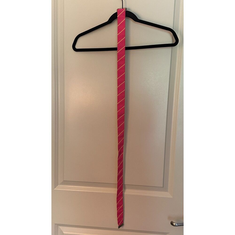 IZOD Pink Yellow Striped Belt 38"